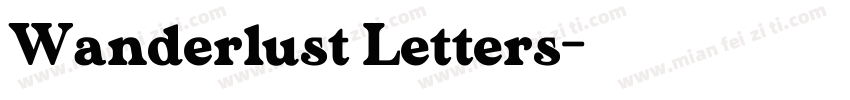 Wanderlust Letters字体转换